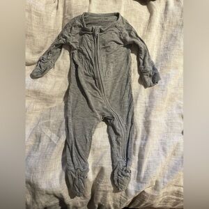 Little Sleepies Newborn size Grey zippie